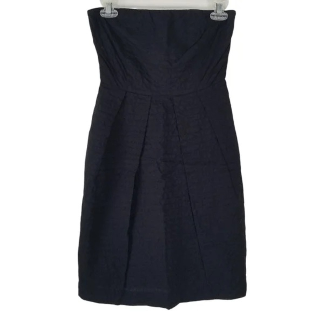 J. Crew Strapless Black Dress 100% cotton size 2